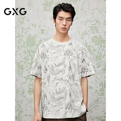 GXG 男装[商场同款] 圆领T恤满印短袖针织