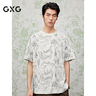 GXG 男装[商场同款] 圆领T恤满印短袖针织