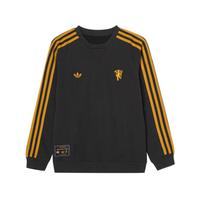 adidas 男大童棉质舒适曼联足球休闲文化卫衣套头衫