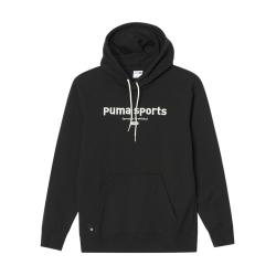 PUMA 纯棉毛圈帽衫卫衣男女同款刺绣小logo连帽套头衫