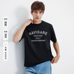 navigare 意大利小帆船重磅短袖t恤