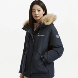 坦博尔 2026冬季新款加厚连帽毛领工装派克 鹅绒服