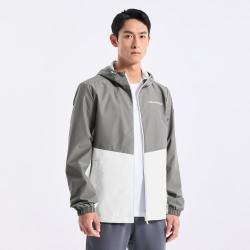 特步 户外双层风衣 内敛灰/尘灰色