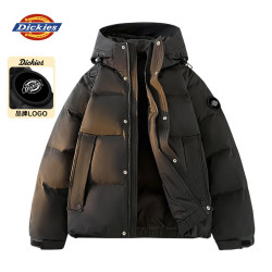 Dickies 羽绒服男美式工装面包服保暖防寒秋冬学生情侣外套潮 黑色 S