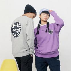 Champion 休闲风 男女同款前后印花套头圆领卫衣