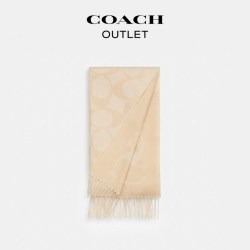 COACH 奥莱男女同款经典标志大尺寸围巾