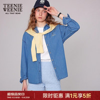 TEENIE WEENIE 复古丹宁衬衫 中蓝色 S