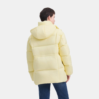Gap 盖璞 女装按扣立领连帽羽绒服 暖黄色 XS(155/76A)