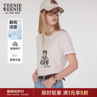 TEENIE WEENIE 凉感圆领短袖T恤 粉色 S