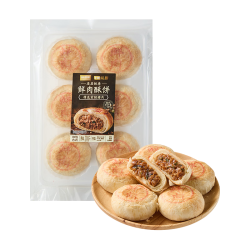 鲜京采 鲜肉酥饼 390g 6枚 箱装