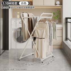路驼 折叠晾衣架落地室内家用宿舍卧室衣帽架简易挂衣服架子飘窗凉衣架