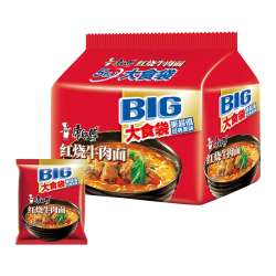 康师傅 大食袋 红烧牛肉面 145g*5袋