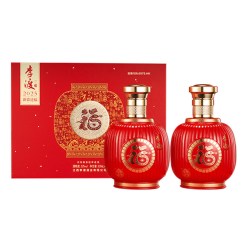 李渡 高粱酒52度福袋浓特兼香白酒纯粮食酒礼盒500ml*2瓶