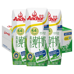 安佳 进口4.4g蛋白高钙全脂纯牛奶早餐奶整箱 250ml*24盒