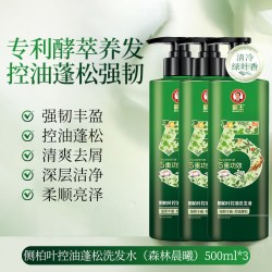 霸王 侧柏叶控油蓬松洗发水（森林晨曦）  500mlx3