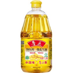 鲁花 花生油食用油5S一级压榨物理压榨1.8L家用炒菜家用