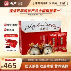 晓芹 即食海参礼盒大连海鲜30克/根10只辽刺参单只装