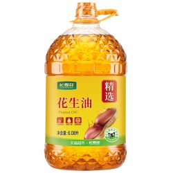 长寿花 压榨一级花生油6.08L物理压榨充氮保鲜家用健康大桶食用油