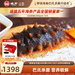 晓芹 海参大连冷冻即食海参孕妇月滋补2400克54-72只
