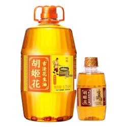 胡姬花 古法花生油5.78L+小榨400ml一级压榨食用油