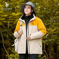 U.S. POLO ASSN. 夹克女秋冬季冲锋衣三合一抓绒两件套登山服