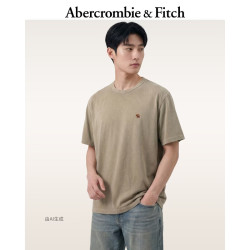Abercrombie & Fitch 经典小麋鹿图案水洗棉T恤 卡其色 M