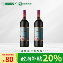 通化葡萄酒 通化红梅甜型葡萄酒红酒 果酒微醺送礼 铁盖红梅15度*2瓶