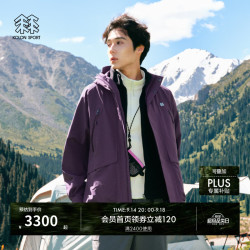 KOLON SPORT LHJK6WTT13-PL Polartec抓绒三合一冲锋衣 深紫红 M