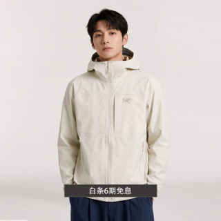 始祖鸟 GAMMA MX HOODY 防风 男子 软壳夹克 流木白 L