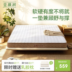 金橡树 天然椰棕床垫 1.2*1.9米 适中偏硬