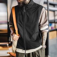 马登 工装轻机能户外马甲男开衫立领运动坎肩背心外穿宽松单马夹