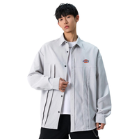 Dickies 肌理感翻领长袖衬衫 男
