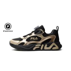 FILA 男中大童跑步鞋男童超大LOGO低帮运动鞋