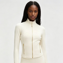 lululemon 丨Define Cropped 女士夹克*Nulu象牙白金金(LTIV/GOLD/GOLD)S/6