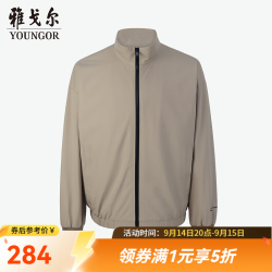 雅戈尔 夹克男士秋冬青年男单茄克舒适透气单夹克 咖色 L 175/96A
