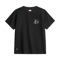 马登 美式复古华夫格圆领短袖T恤 皮粉色 2XL