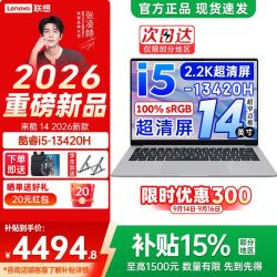 联想 Lecoo N142A i5-13420H 16GB+1TB 2.2K屏 灰色 笔记本电脑
