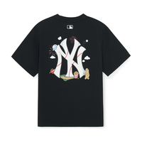 MLB 复古潮流精致刺绣LOGO 圆领T恤