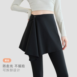 惠慕 鲨鱼裤遮屁帘叠穿运动女下摆新款遮屁股瑜伽裤遮挡裙健身打底神器