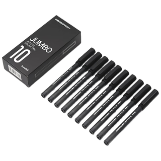 KACO 文采 JUMBO珍宝系列 K6 拔帽中性笔 黑色 0.5mm 10支装