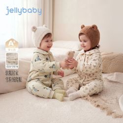 jellybaby 26新品深秋男女童婴童长袖连体衣
