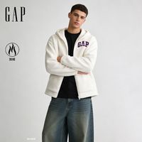 百亿补贴:Gap 男女装秋季款毛毡布logo仿羊羔绒连帽卫衣外套609272