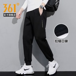 361° 361运动长裤男2026秋季新款收口针织休闲卫裤男4002B