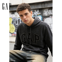 Gap 868453 贴布绣Logo连帽卫衣 炭灰色 S码