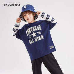 匡威 晚8点5折：Converse匡威  儿童假两件长袖T恤