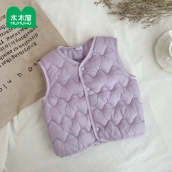 木木屋 儿童马甲男童宝宝秋冬季保暖背心坎肩女童内外穿内胆