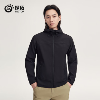 探拓 防风防泼水保暖 男款软壳衣