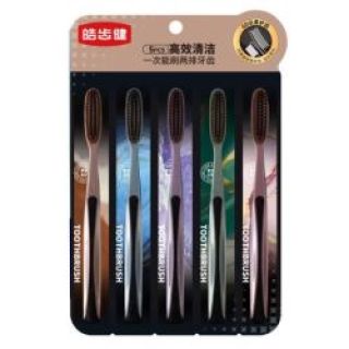 皓齿健 长头软毛高效清洁护齿牙刷 5支