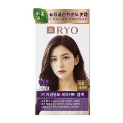 吕 爱茉莉植物染发剂黑茶深棕色128g