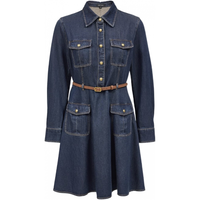 VERO MODA 莱赛尔棉撞色腰带牛仔连衣裙